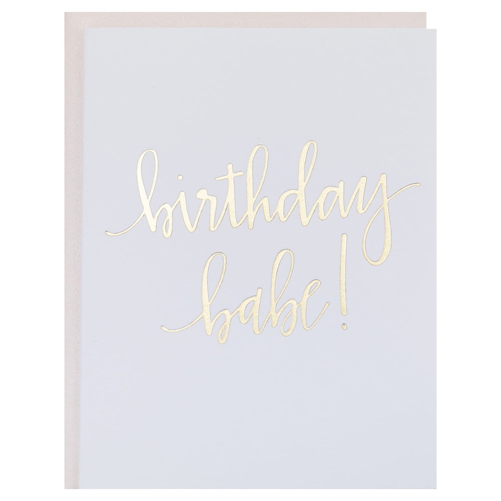 Birthday Babe Letterpress Card