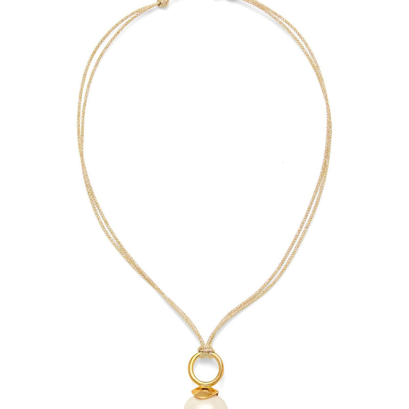 Catherine Canino Pebble Pearl Cord Pendant
