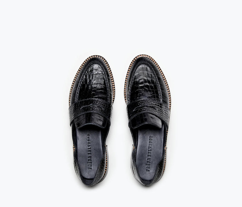 Tash D'Orsay Moccasin - Black