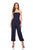 Tube Gathered Ankle Jumpsuit - Midnight