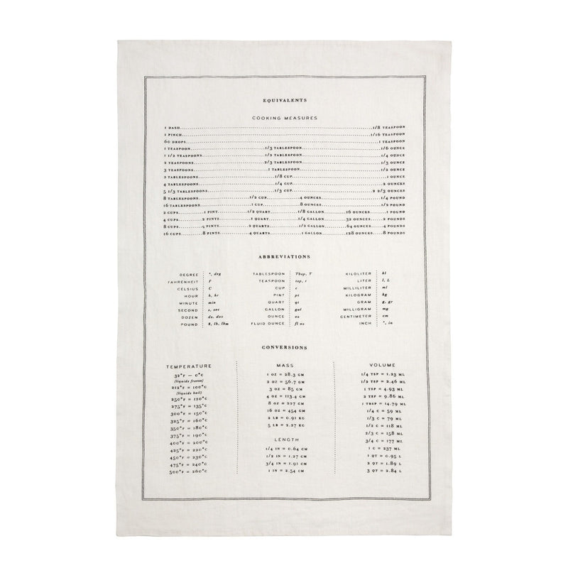 Measures Linen Tea Towel