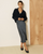 Jimo Polka Dot Skirt - Dark Navy & Raw White