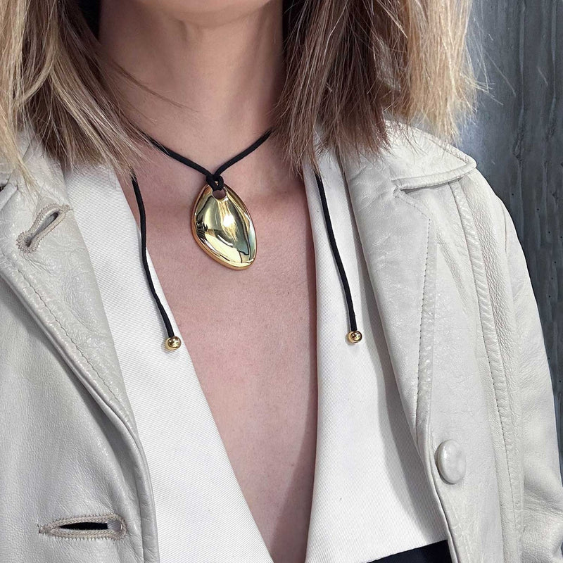 Helena Vegan Leather Chord Necklace