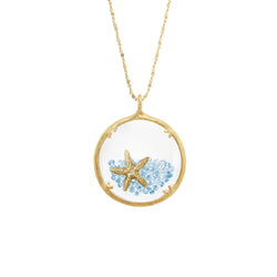 Large Shaker Starfish Necklace - Gold