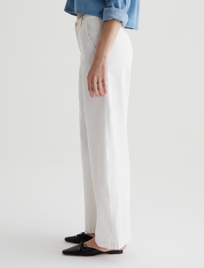 Caden Wide Leg Trouser - Powder