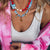 Red Colorful Beaded Necklace