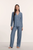 Gisele Printed Long Sleeve PJ Set - Duo Stripe Slate Blue