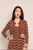Jolene Cardigan - Brown Ivory Wave Multi Crochet