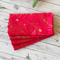 Glitter Napkin Set - Red