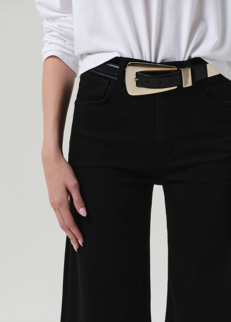 Lyra Long Wide Leg - Plush Black