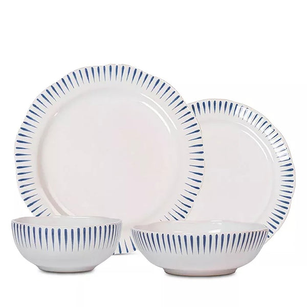 Sitio Stripe Cereal Bowl Set - Delft Blue