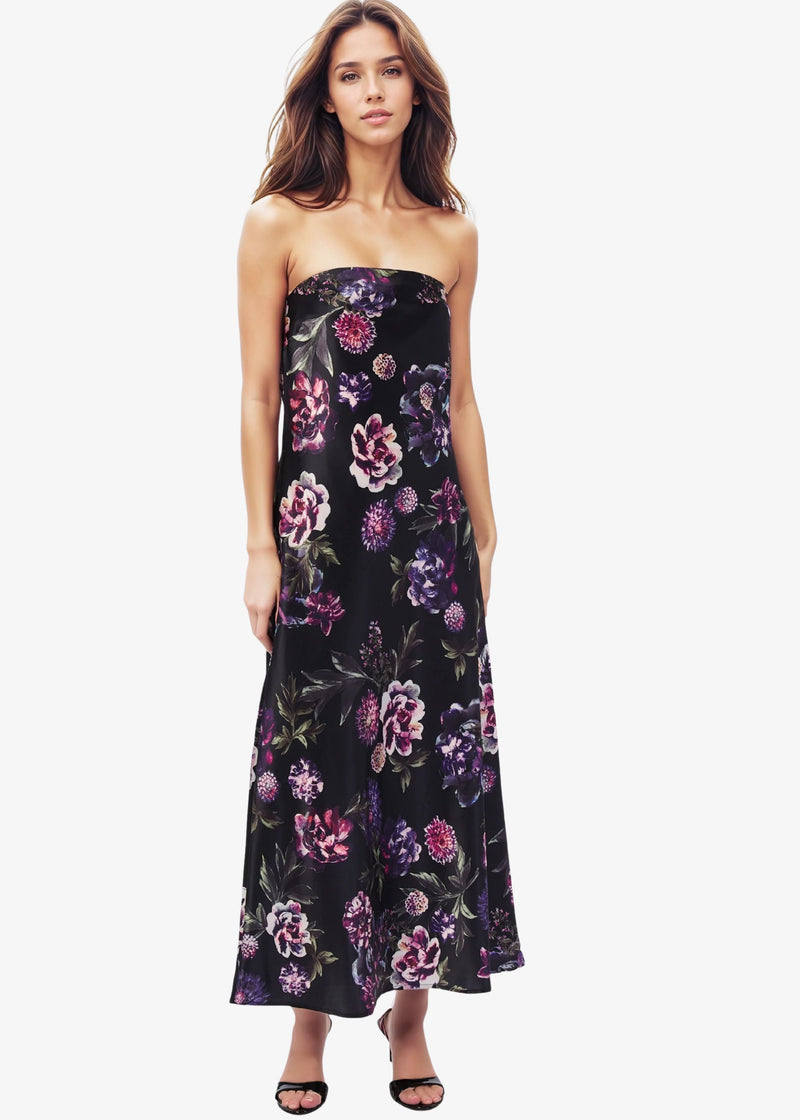 Cami NYC Noelle Strapless Dress - Dark & Stormy
