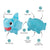 Out Of The Blue Plush/Rubber Dog Toy
