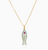 Natural Stone Fish Charm Necklace - Prehnite