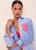 Solid & Striped Avril Button Down - Colorblock Marina Blue Stripe