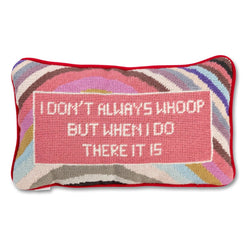 Furbish Studio Whoop There It Is Needlepoint Pillow