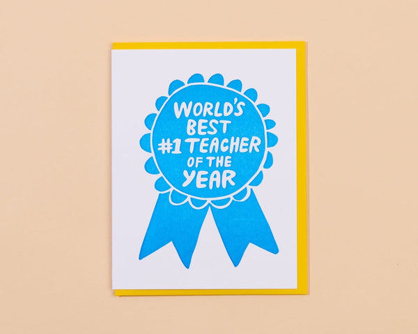 And Here We Are Teacher Ribbon Card