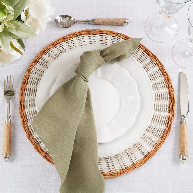 Olive Linen Napkin Set