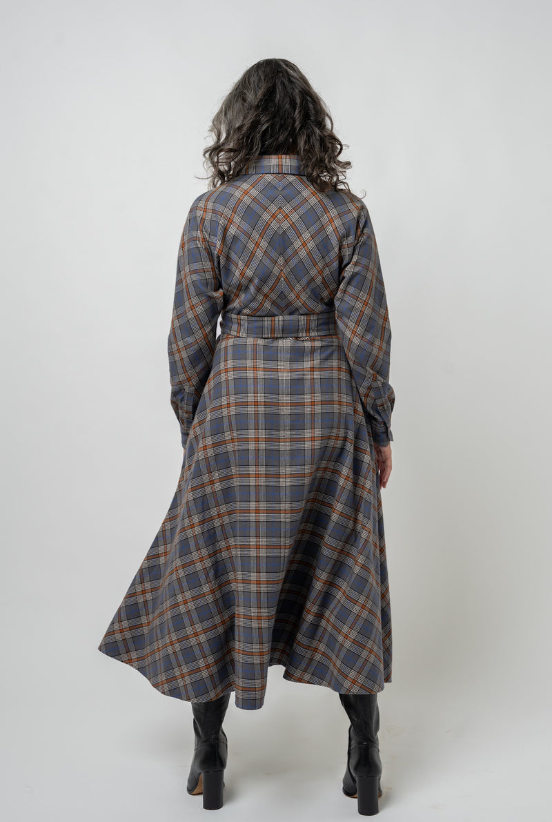 Flannel Feminine Dress - Tartan