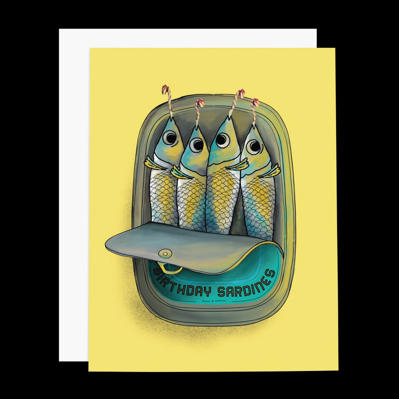 Birthday Sardines Greeting Card