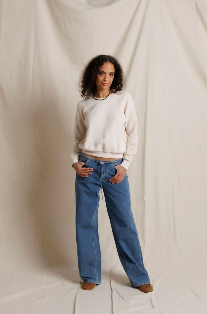 Ziggy Reverse Fleece Sweatshirt - Whitecap Grey