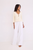 Linen Palazzo Pant - White