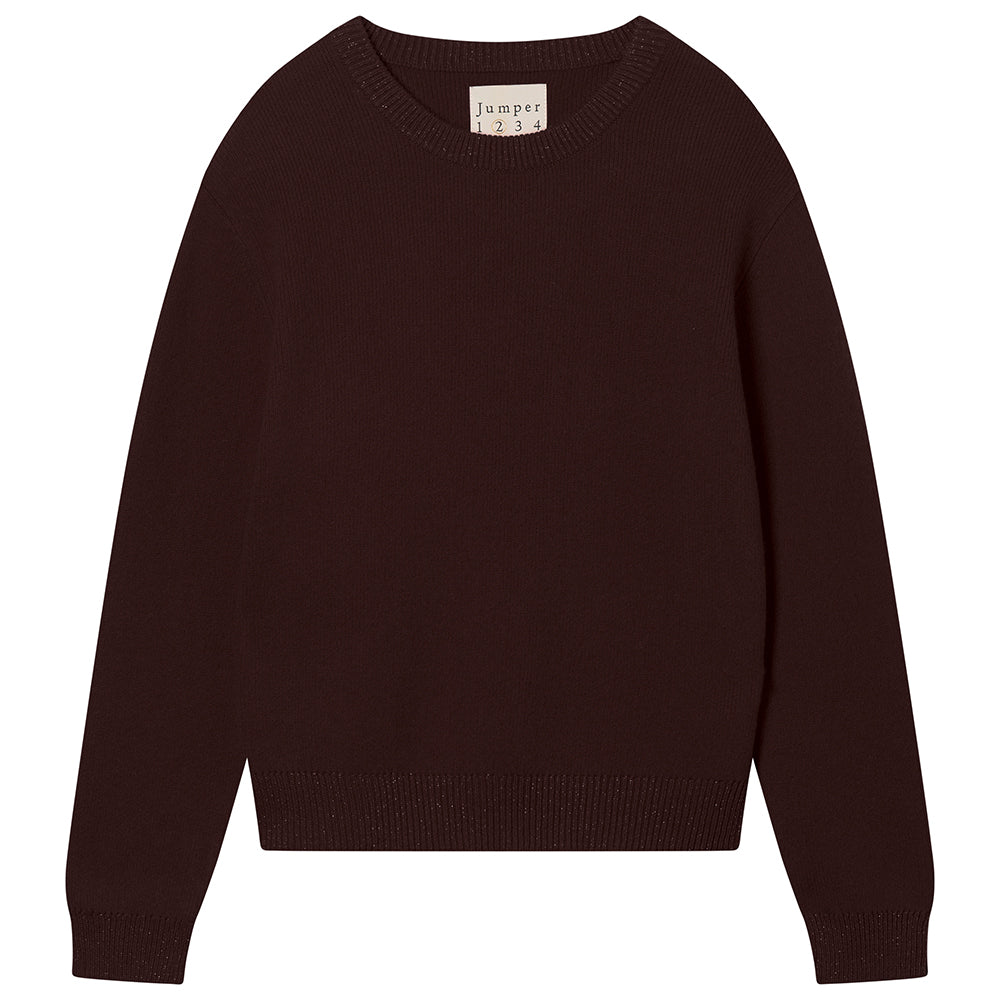 Contrast Lurex Rib Crew