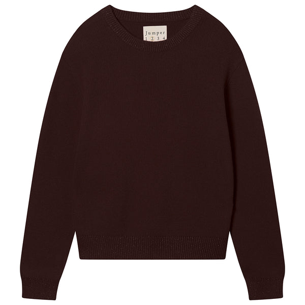 Contrast Lurex Rib Crew
