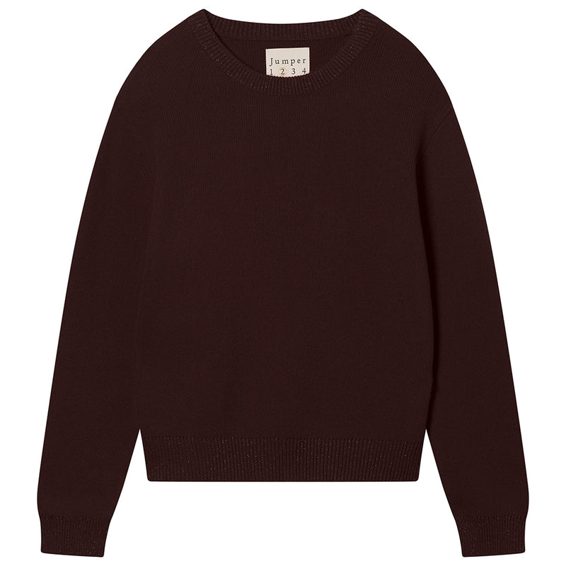 Contrast Lurex Rib Crew