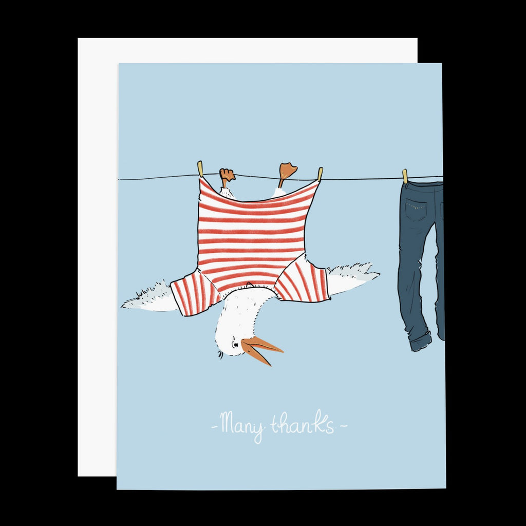 Many Thanks Seagull Greeting Card