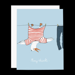Many Thanks Seagull Greeting Card