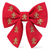 Gingerbread Man Embroidered Lady Dog Bow