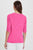 Ruched Half Sleeve Tee - Raspberry