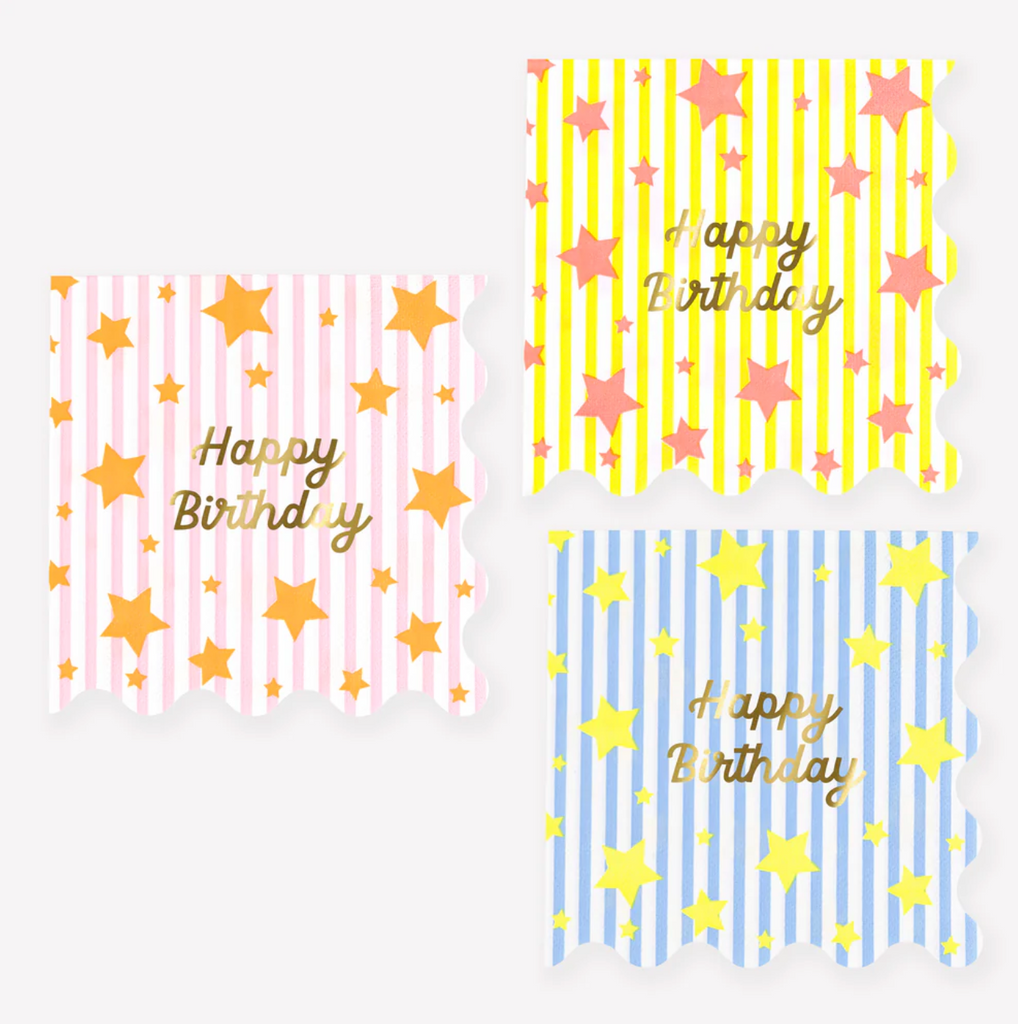 Bright Star Happy Birthday Small Napkins