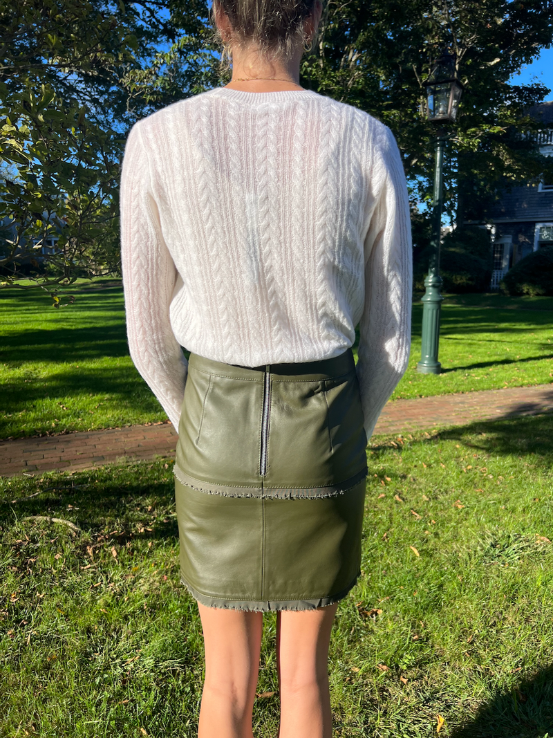 Audra Mini Leather Skirt