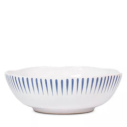 Stripe Coupe Bowl Set - Delft Blue