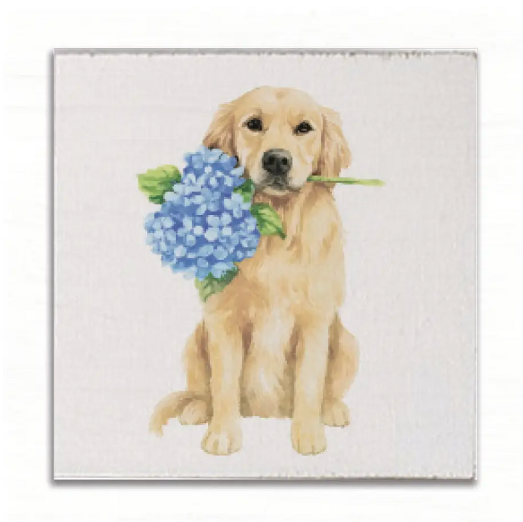 Hydrangea Dog Coaster Set