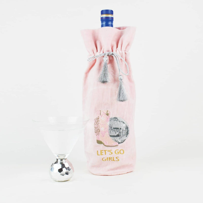 8 Oak Lane Disco Party Embroidered Wine Bag