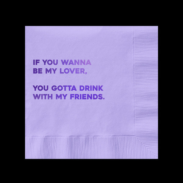 Pretty Alright Goods Be My Lover Cocktail Napkins