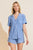 Gisele Printed Relaxed Short PJ Set - Nordic Stripe Vista Blue/Ivory