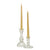 Two's Company Casa Verde Glass Candlestick - Small Clear