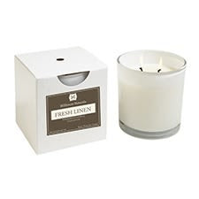 Hillhouse Naturals Fresh Linen 2-Wick Candle in White Glass
