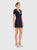 Monique Dress - Navy/Ivory