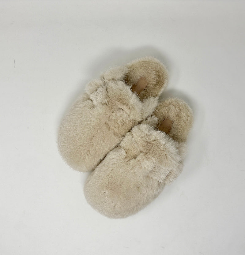 Mink Clog Slippers