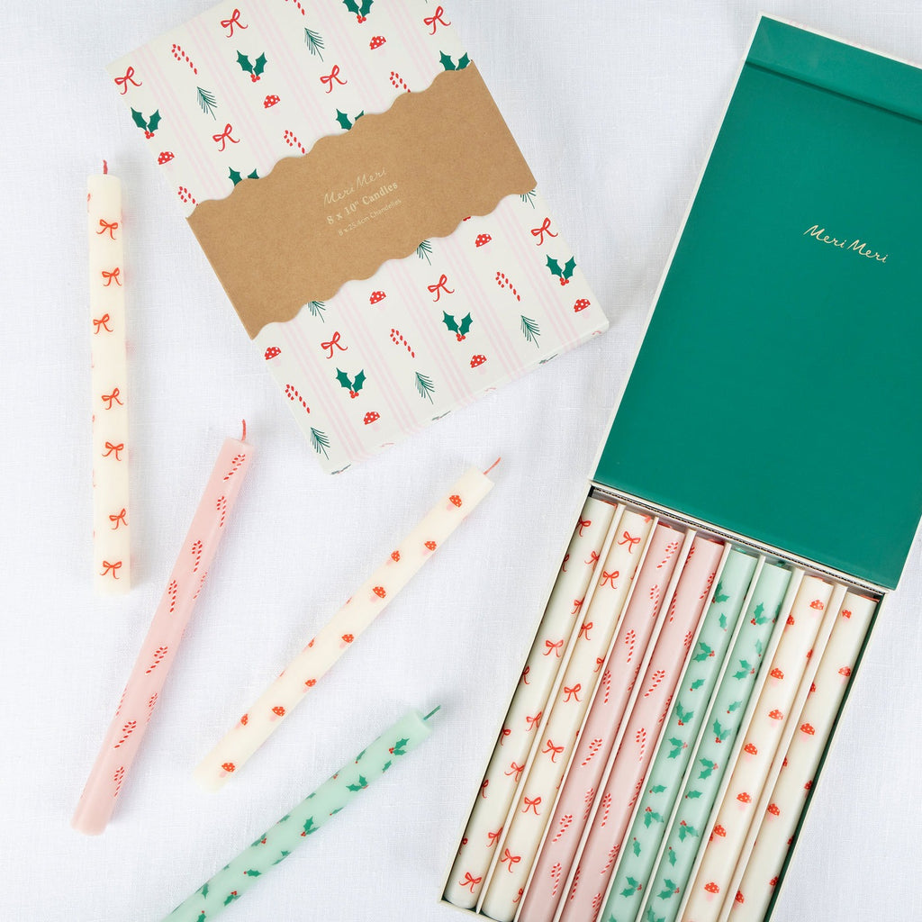 Festive Patterned Table Candles