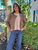 Mia Distressed Leather Jacket - Hickory