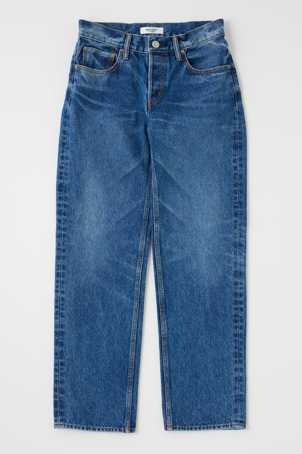 Moussy Philadelphia Low Straight - Blue