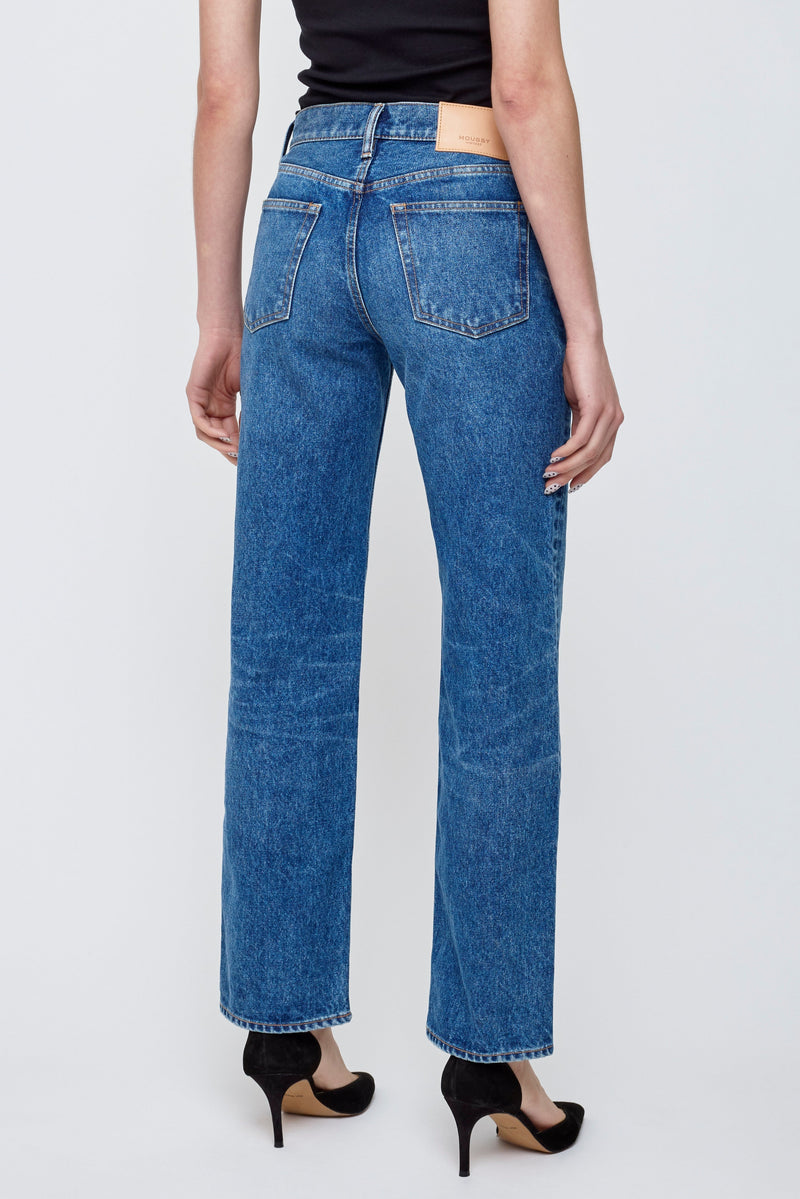 Moussy Philadelphia Low Straight - Blue