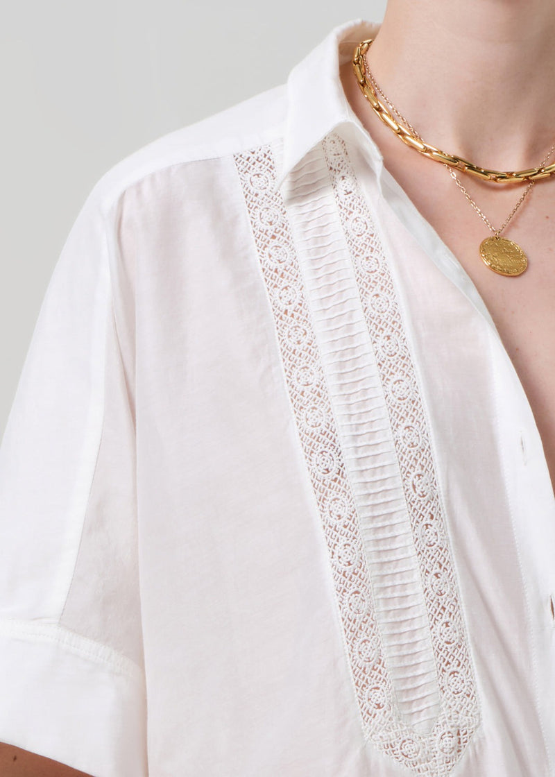 Lace Claire Shirt - White