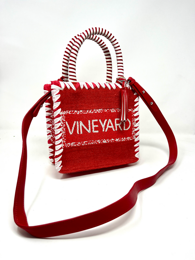 Small Beaded Jute Vineyard Bag